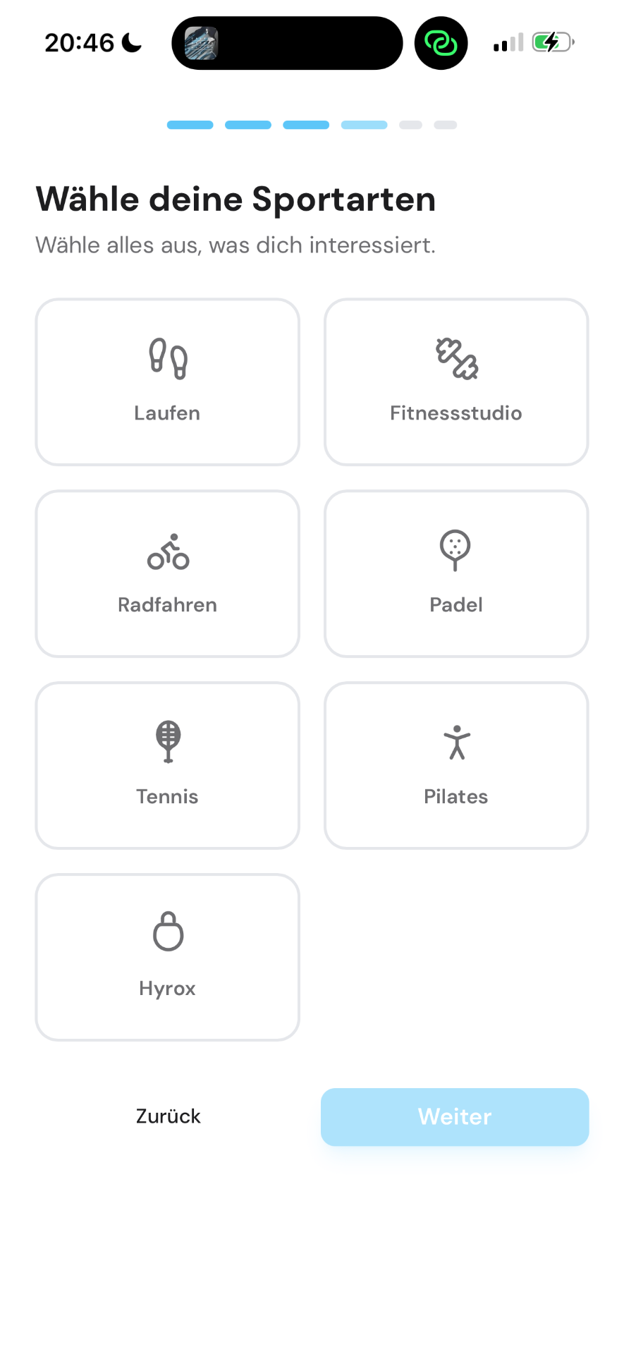 Athlova app screenshot